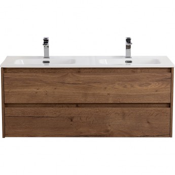 База под раковину подвесная BELBAGNO KRAFT-1200-2C-SO-2-RT для раковины с двумя чашами, Rovere Tabacco, 1200x460x500 База под раковину подвесная BELBAGNO KRAFT-1200-2C-SO-2-RT для раковины с двумя чашами, Rovere Tabacco, 1200x460x500