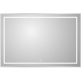 Зеркало BELBAGNO SPC-KRAFT-1200-800-LED-TCH-WARM в алюминиевой раме со встроенным светильником, сенсорным выключателем и подогревом, 1200x32x800